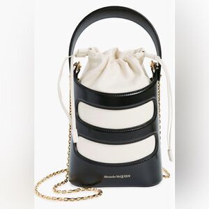 Alexander McQueen Mini The Rise Leather Bucket Bag
